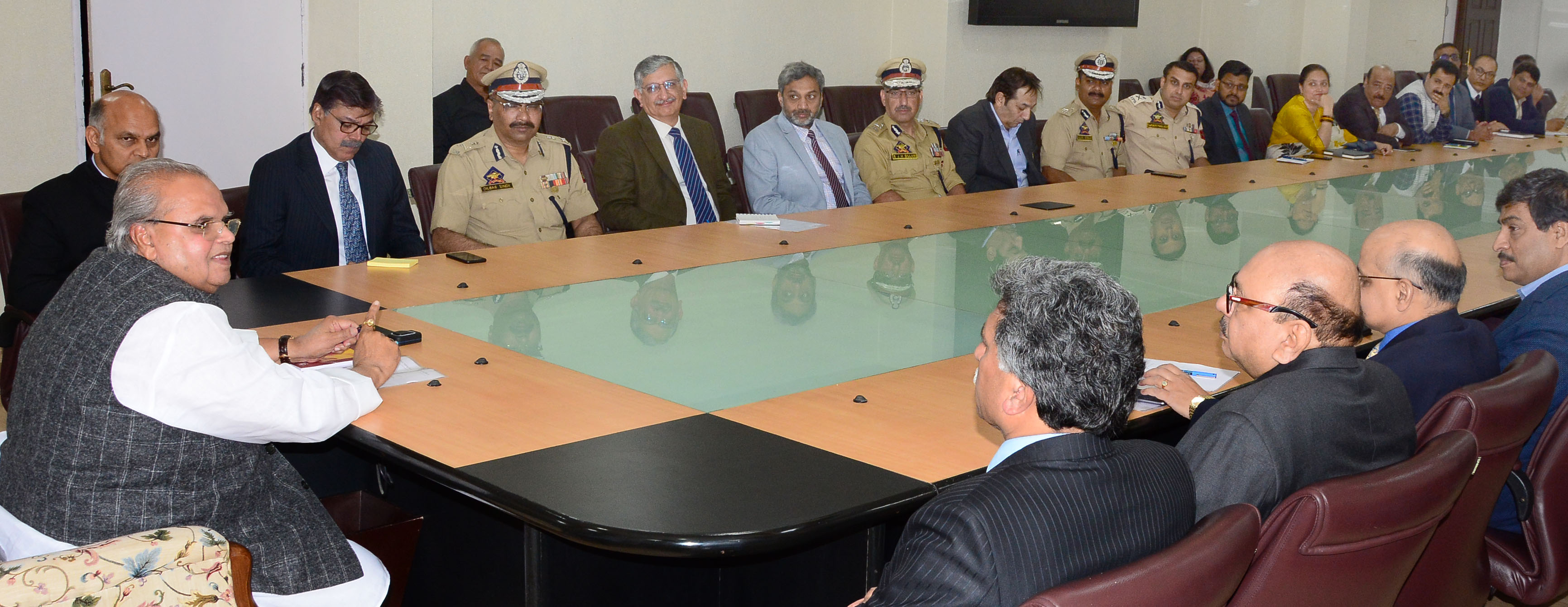 Governor Satya Pal Malik Chairing Meeting At Civil