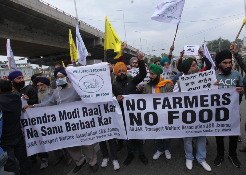 Pro-farmers Protests Held Across J&K During Bharat Bandh - Jammu ...