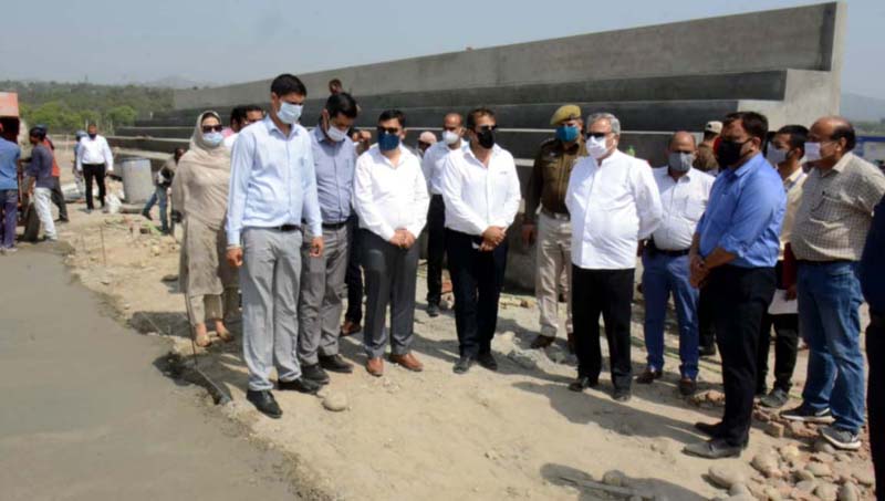 Advisor Khan inspects ongoing works at Khel Gaon Nagrota - Jammu ...