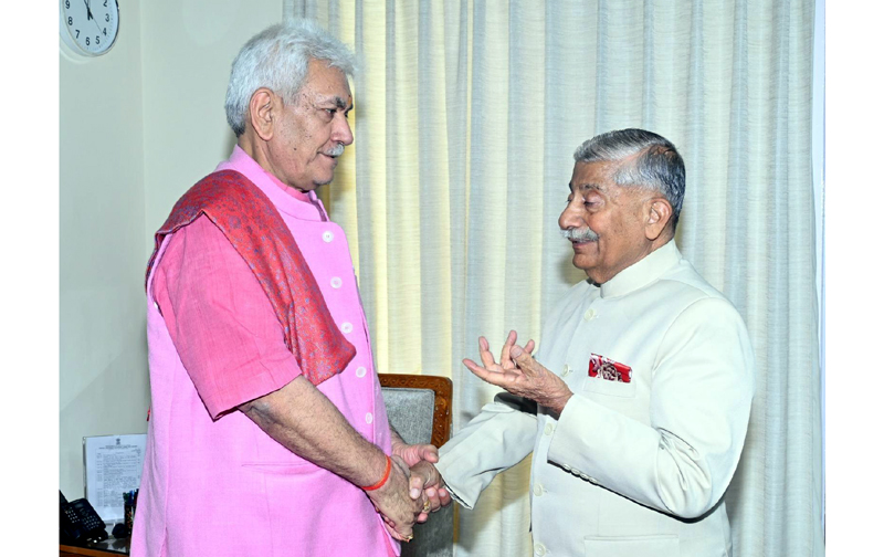 Lt Governor J&K Meeting With Brig (Dr) B D Mishra (Retd.) Lt Governor ...